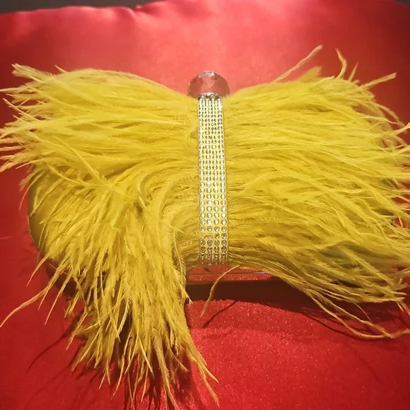 Ostrich Feathered Mini Evening Bag - Picture 10 of 10